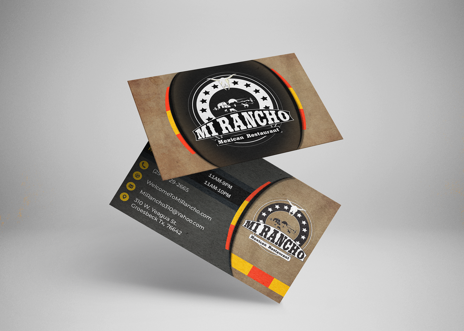 Mi Rancho Business Cards Samples